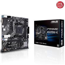 Asus Prıme A520M-K Ddr4 4600Mhz Vga Hdmı M.2 Usb 3.2 Pcıe 3.0 Matx Am4