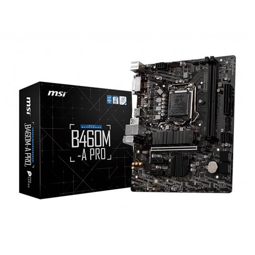 Msı B460M-A Pro Ddr4 2933Mhz Hdmı Dvı 1Xm.2 Usb 3.2 Matx 1200P