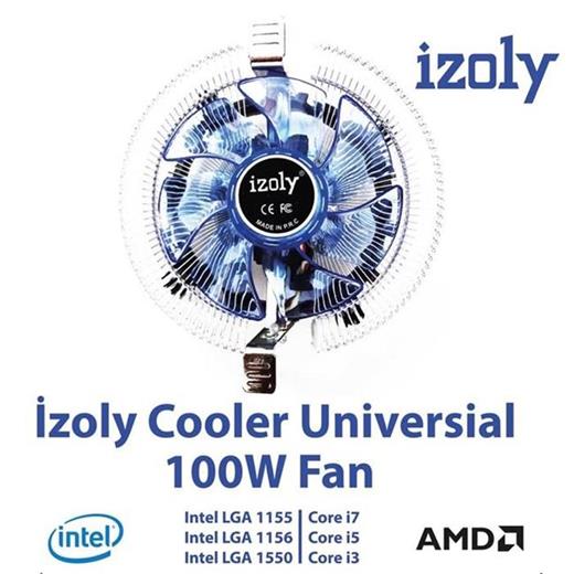 Izoly Cooler Unıversal Led Fan 775/1200P İşlemci 