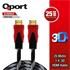 Qport Q-Hdmı25 1.4 3D 25 Mt Altın Uclu Hdmı Kablo